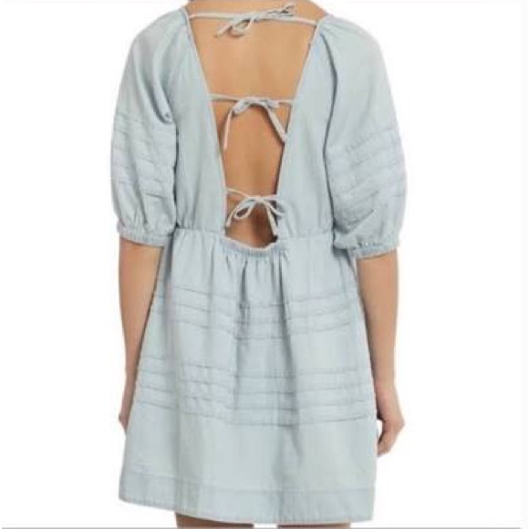 7 For All Mankind Chambray Babydoll Dress - Picture 2 of 6